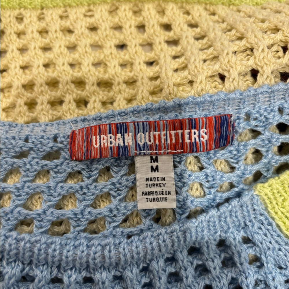 Urban Outfitters Blue and Yellow Crochet Top - Picture 2 of 3